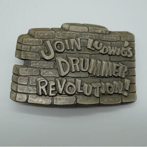 Lewis Buckles Ludwig Drums Belt Buckle Join Ludwig's Drummer Revolution Vintage